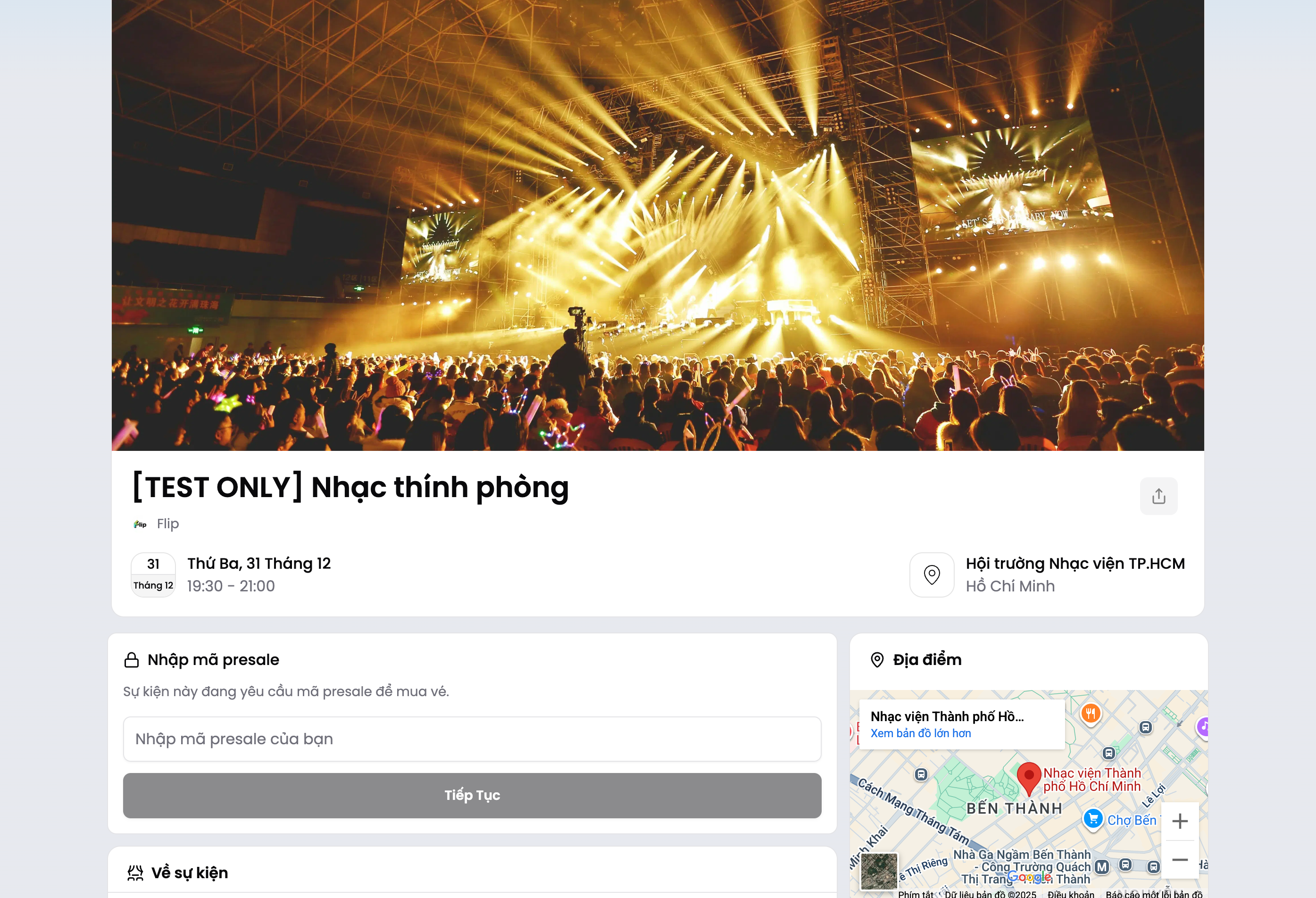 Trang chi tiết sự kiện thường