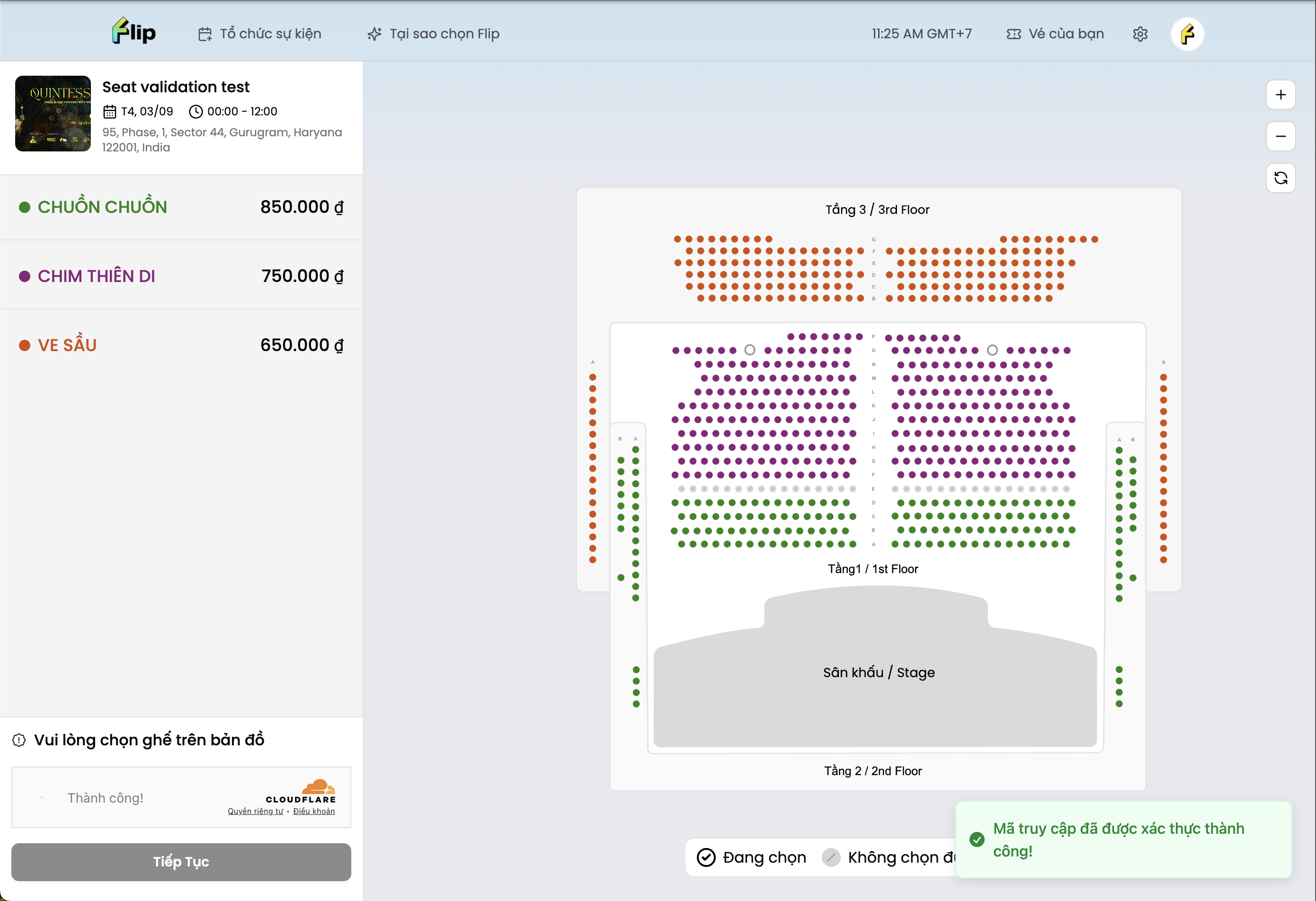 Mở khóa chọn chỗ