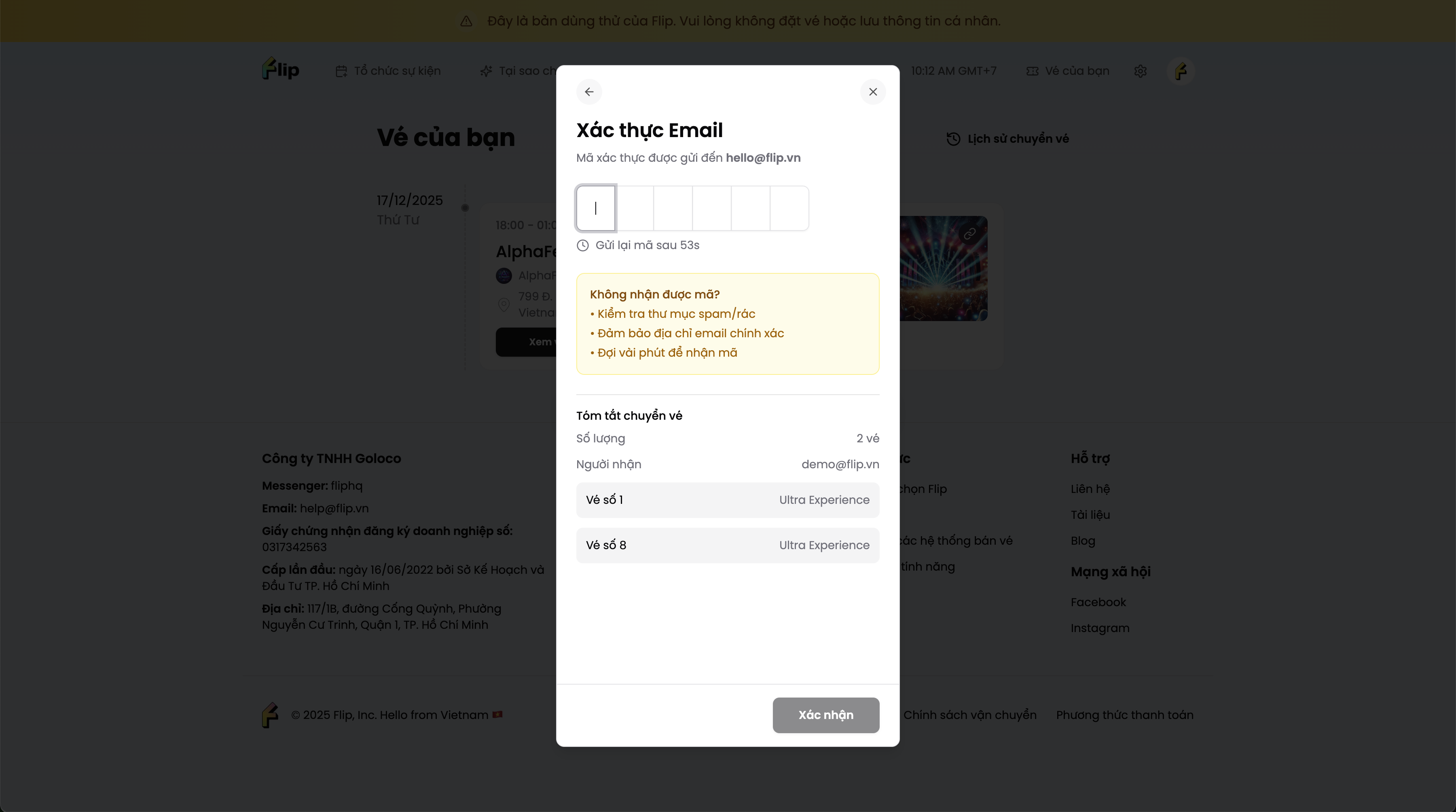Xác thực người nhận