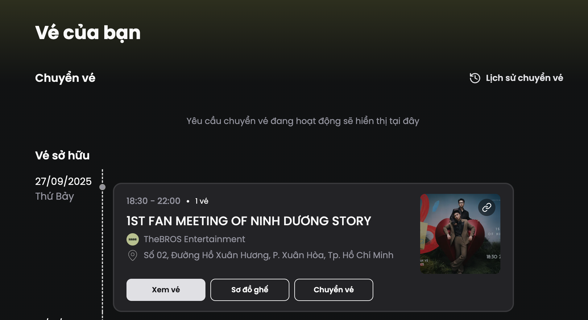 Nhấn vào nút Sơ đồ ghế